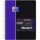 Caiet cu spirala A4+, OXFORD Student Projectbook, 100 file-90g/mp, 4 perf., coperta PP - dictando