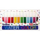 Artline Watercolor marker ARTLINE 300, corp plastic, varf rotund 2.0mm, 12 culori/set - asortate