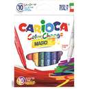 Carioca Carioca lavabila, varf gros 6mm,  9 culori+1 magic marker/cutie, CARIOCA Color Change