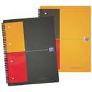 Caiet cu spirala A4+, OXFORD Int. Notebook, 80 file-80g/mp, 4 perf., coperta carton rigid - dictando