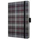 SIGEL Caiet lux cu elastic, coperti rigide, A6(95 x 140mm), 97 file, Conceptum - fashion plaid - dictando