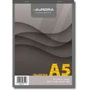 Aurora Blocnotes capsat, A5,  80 file - 80g/mp, microperforatii, AURORA Office - dictando - hartie galbena