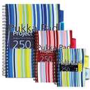 Pukka Pad Project Book A5, 125 file 80g/mp, cu spirala dubla, coperti PP, PUKKA Stripes - dictando
