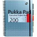 Pukka Pad Project Book Executive A4, 125 file 80g/mp, cu spirala dubla, coperti PP, PUKKA Metallic - dictando