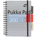 Pukka Pad Project Book Executive A5, 125 file 80g/mp, cu spirala dubla, coperti PP, PUKKA Metallic - dictando