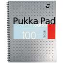 Pukka Pad Caiet cu spirala dubla A4+, 50 file 80g/mp, coperti carton, PUKKA Metallic Editor - dictando
