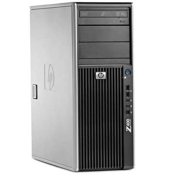Desktop Refurbished WorkStation HP Z400, Intel Xeon Quad Core W3520, 2.6Ghz, 4Gb DDR3 ECC, 250GB SATA, DVD-RW, Placa video nVidia GeForce 9300GE 256MB DDR2
