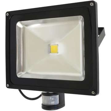 ART External lamp LED 50W,IP65,AC80-265V,black, 4000K- white, motion sensor
