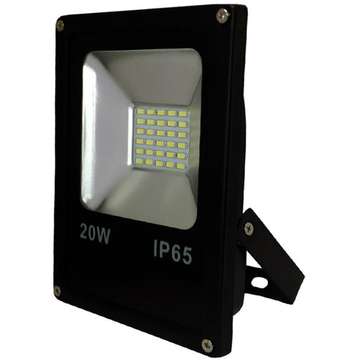 ART External lamp LED 20W,SMD,IP65, AC80-265V,black, 6500K-CW