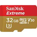 SANDISK EXTREME microSDHC SDSQXAF-032G-GN6MA, 32 GB, 100/60 MB/s, A1, C10, V30 UHS-I U3 Mobile