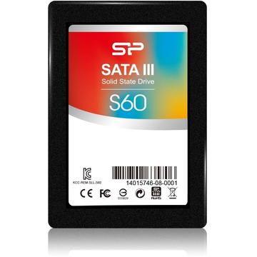 SSD Silicon Power SSD Slim S60 60GB 2.5'' MLC, SATA III 6GB/s, 7mm