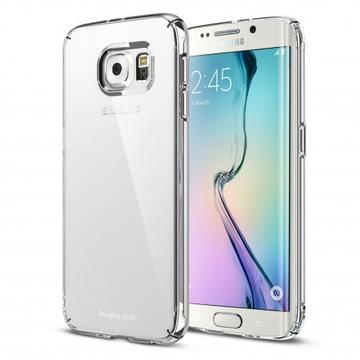 Husa Husa Samsung Galaxy S6 Edge Ringke SLIM  CRYSTAL TRANSPARENT+BONUS folie protectie display Ringke