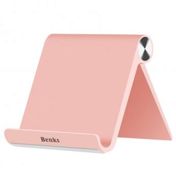 Suport de birou pentru telefoane si tablete Benks roz
