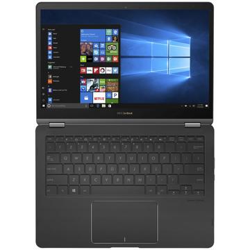 Ultrabook Asus ZenBook Flip UX370UA-C4219T, FHD Touch, Intel Core i7-8550U, 8GB, 256GB SSD, GMA UHD 620, Win 10 Home, Grey/Sand Blasted