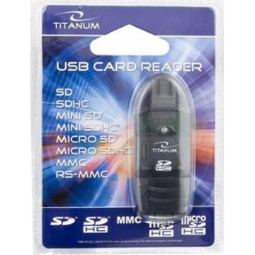 Card reader ESPERANZA TITANUM Cititor de card SDHC/MiniSDHC/MicroSDHC/RS/MM TA101K negru USB 2.0