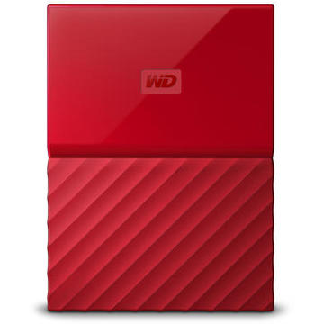 Hard disk extern Western Digital MyPassport 4TB USB 3.0 Rosu