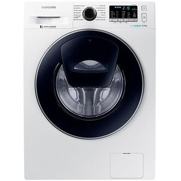 Masina de spalat rufe Samsung WW80K5410UW, Eco Bubble AddWash, 1400 RPM, 8 kg, Inverter, Clasa A+++, Alb