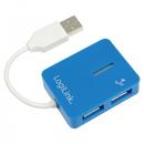 Hub USB 2.0  4- porturi Smile albastru