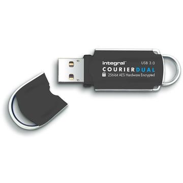 Memorie USB Integral Flashdrive Courier Dual 16GB USB3.0 FIPS 197 AES 256-bit enryption