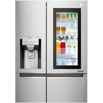 Side by Side LG GSX961NSAZ, No Frost, Door in Door, 601 L, Clasa A++, Dispenser apa, Argintiu