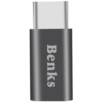 Benks Adaptor microUSB USB-C GRI