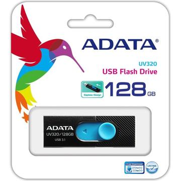 Memorie USB Adata UV320 128GB USB 3.1 Negru/Albastru