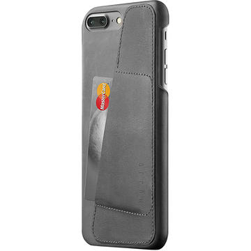 Husa MUJJO Husa Capac Spate Wallet Piele Gri Apple iPhone 7 Plus, iPhone 8 Plus