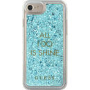 Guess Husa Capac Spate Liquid Glitter Shine Albastru Apple iPhone 7, iPhone 8