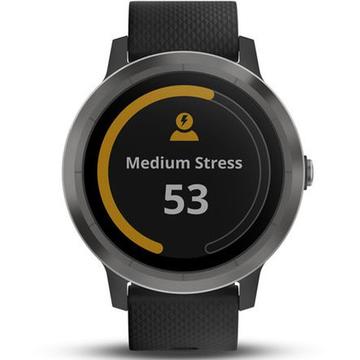 Smartwatch Garmin Vivoactive 3 GPS, Slate curea silicon Neagra