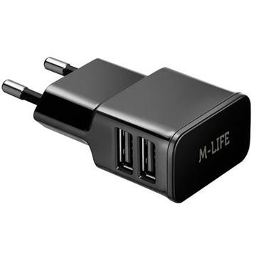 Incarcator de retea M-Life 2 X USB 2A MAX (1A+2A)