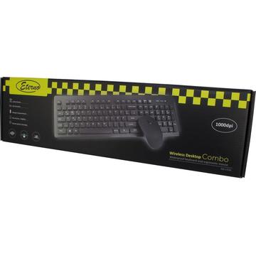 Kit Tastatura + Mouse Inter-Tech Eterno KM-232W Wireless Mouse/Keyboard Combo