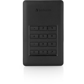 Hard disk extern Verbatim Store 'n' Go Secure 1TB USB 3.1 Keypad Access Black