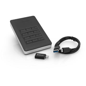 Hard disk extern Verbatim Store 'n' Go Secure 1TB USB 3.1 Keypad Access Black