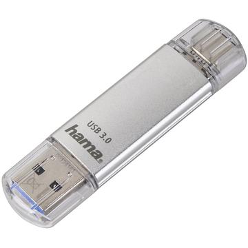 Memorie USB Hama C-LAETA 64GB USB 3.1/3.0 Argintiu