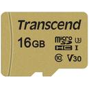 Transcend microSDHC USD500S 16GB CL10 UHS-I U3 Up to 95MB/S +adapter