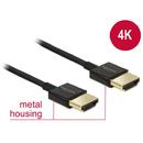 Delock Delock Cable High Speed HDMI with Ethernet A male > A male 3D 4K 0.5m Slim