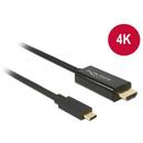 Delock Delock Cable USB Type-C male > HDMI male (DP Alt Mode)4K 30 Hz 1m black