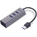 iTec i-tec USB 3.0 Metal 3 port HUB Gigabit Ethernet 1x USB 3.0 to RJ-45 3x USB 3.0