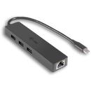 i-tec USB C Slim 3-porturi HUB Gigabit Ethernet USB 3.0 to RJ-45 3x USB 3.0