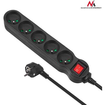 Prelungitor Maclean MCE184 Power strip 5-outlet with switch 3m Cable