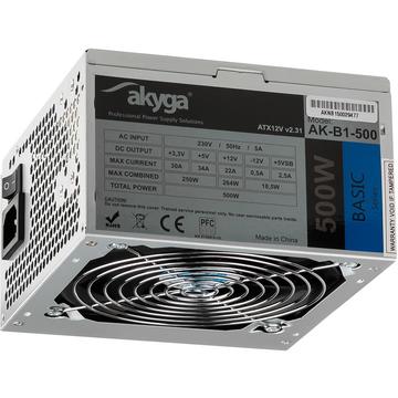 Sursa Akyga Basic ATX Power Supply 500W AK-B1-500 Fan12cm P4 3xSATA PCI-E