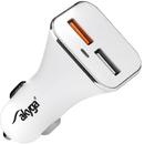 Akyga Car charger AK-CH-08 3000mA 2xUSB white Quick Charge 3.0