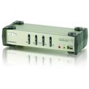 Aten ATEN CS1734B 4-Port USB 2.0 KVMP Switch OSD, 4x USB Cables, 2-port Hub, Audio