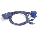 Aten ATEN CS62U 2-Port USB KVM Switch, Speaker Support, 1.8m cables