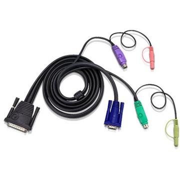 ATEN Cablu (25M/SVGA, PS/2, PS/2, Audio) - 1.8m