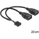 Delock Delock cable USB 2.0 type-A 2 x female to pin header