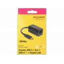 Delock Adaptor USB 3.1 Gen 1 cu conector tată USB Tip-C > LAN Gigabit