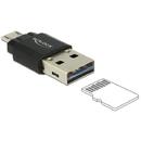 Delock Delock Micro USB OTG Card Reader + USB 2.0 A male