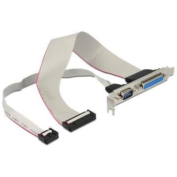 Delock Slot Bracket > 1 x Serial, 1 x Parallel