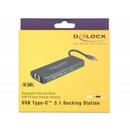 Delock Delock USB Typ-C Port Replicator (HDMI 4K, Gigabit LAN )+hub USB with PD